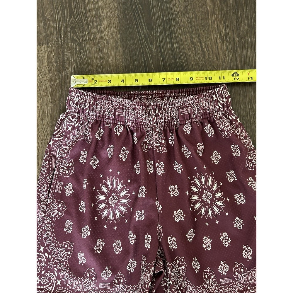 Bravest Studios Drawstring Paisley Shorts With Pockets Size XS Bball Mens - Picture 3 of 8